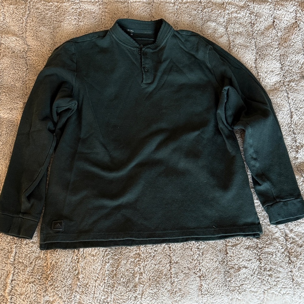 adidas Forest Green Crewneck Pullover with Logo